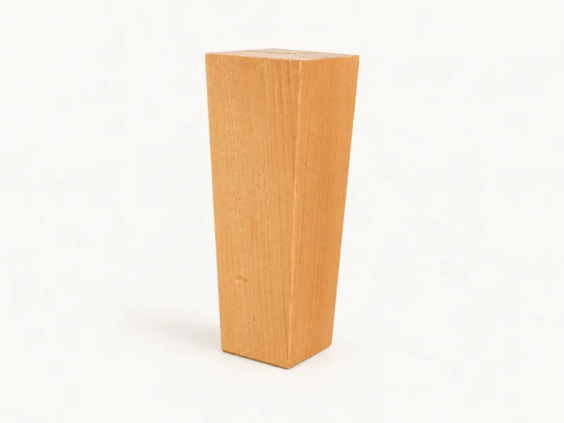 Tapered leg, beech — furniture component